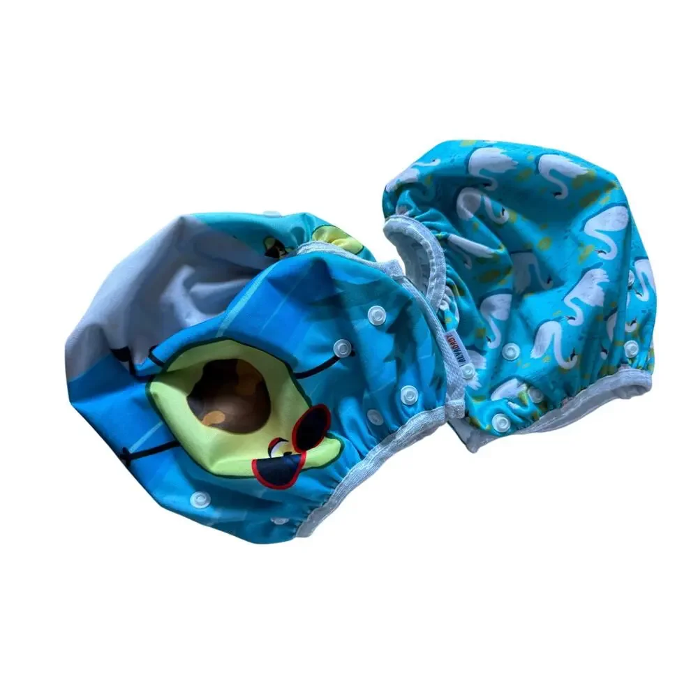 Alva baby‎ diaper cover bundle of two adjustable one size cute prints